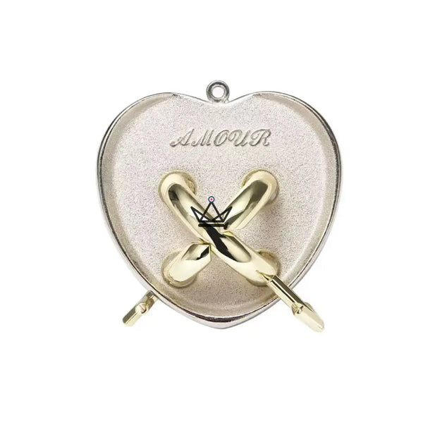 Metal disentanglement puzzle, 31 models to choose from — DÉDALE, Easy / Laced heart