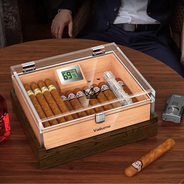 Aerion Vault Luxury Cigar Humidor – Elegance and Transparency