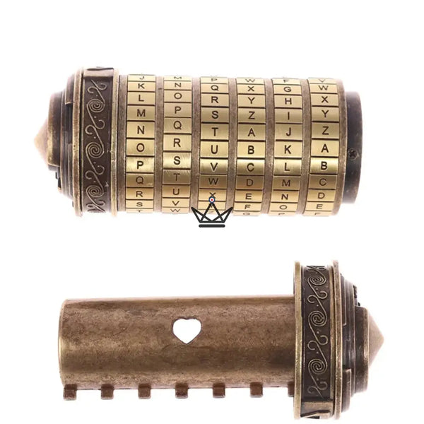 Cryptex Da Vinci – Bronzene verschlüsselte Nachrichtentruhe