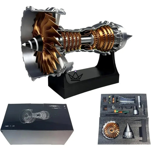 Cutaway turbofan aircraft engine model, 3D kit - AEROS
