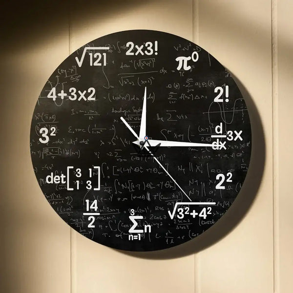 Blackboard math equations wall clock - THEOREMA