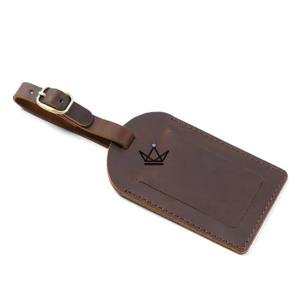 Customizable Leather Luggage Tag – Traveler Tag