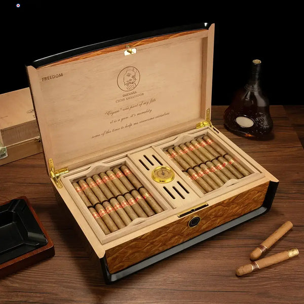 Cigar humidor with Fingerprint opening - Guevara Elegance