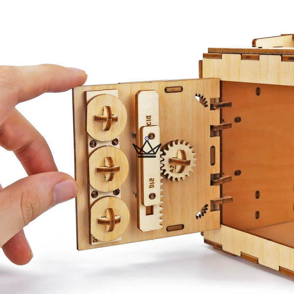 3D wooden combination safe puzzle, mechanical model - BASTION