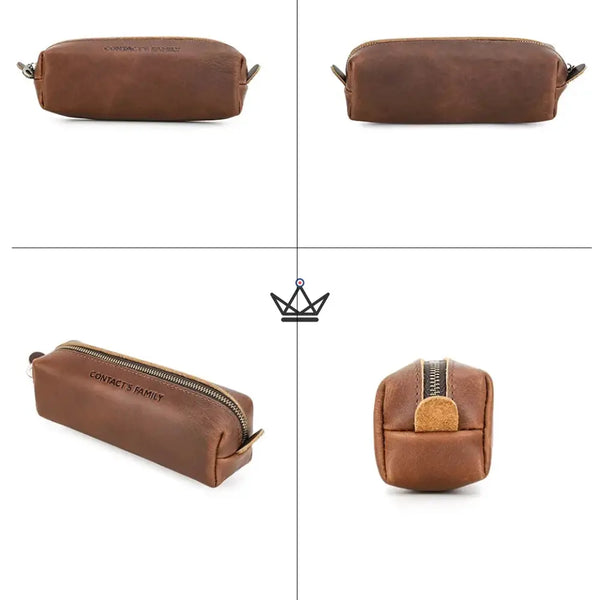 Customizable Leather Pouch - Pens & Glasses - Orion Traveler