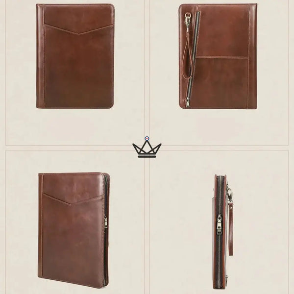 Customizable A4 Leather Folio — iPad Pro & Organizer — VOYAGEUR PadFolio