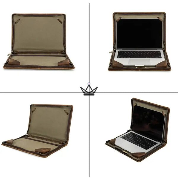 Customizable Leather MacBook Sleeve 13"-16" - Voyager CODEX