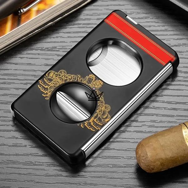 Elite Slice Cigar Cutter — 3 Cuts in 1 (Straight, V, Punch), Stainless Steel & Premium Resin, 6 Finishes, Gift Box Included