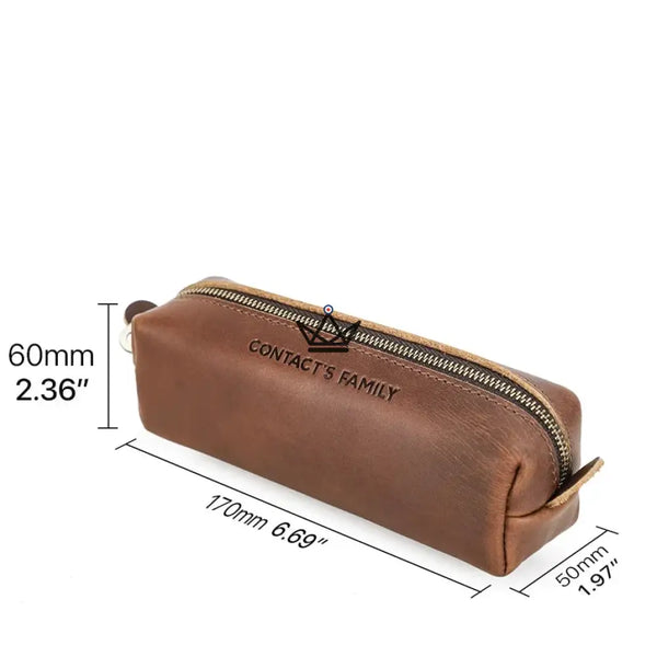 Customizable Leather Pouch - Pens & Glasses - Orion Traveler