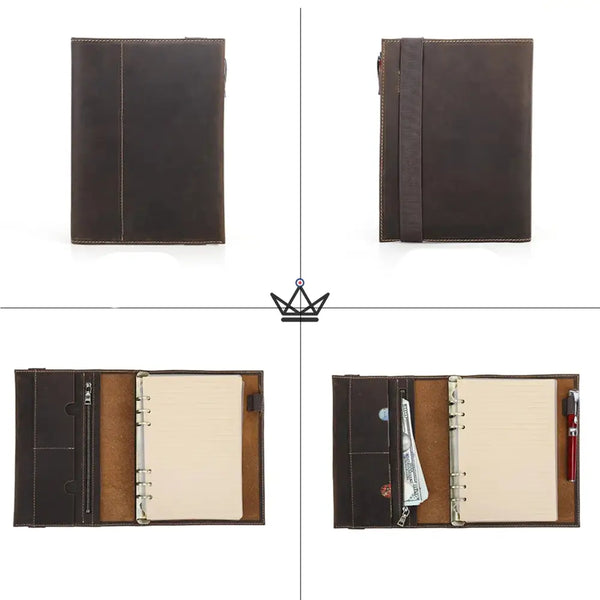 Customizable A5 Leather Notebook Organizer - WINKO TRAVELER