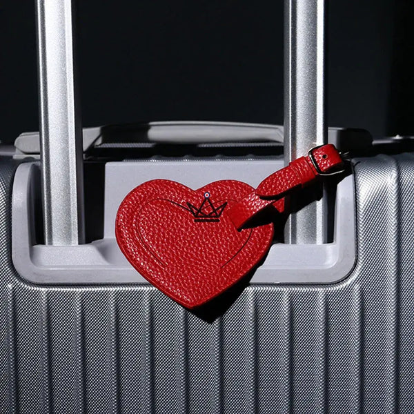 Personalisierbarer Gepäckanhänger aus Leder – Voyageur-Wappen