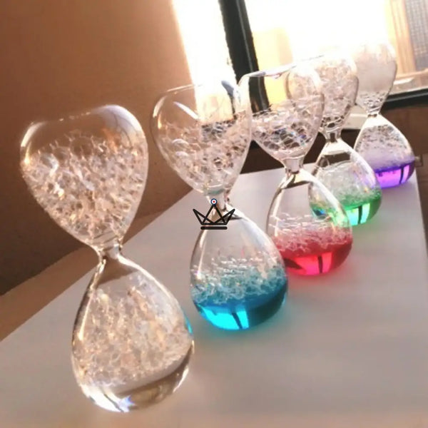 Glass bubble hourglass, colored liquid 8 × 20 cm - NIMBUS
