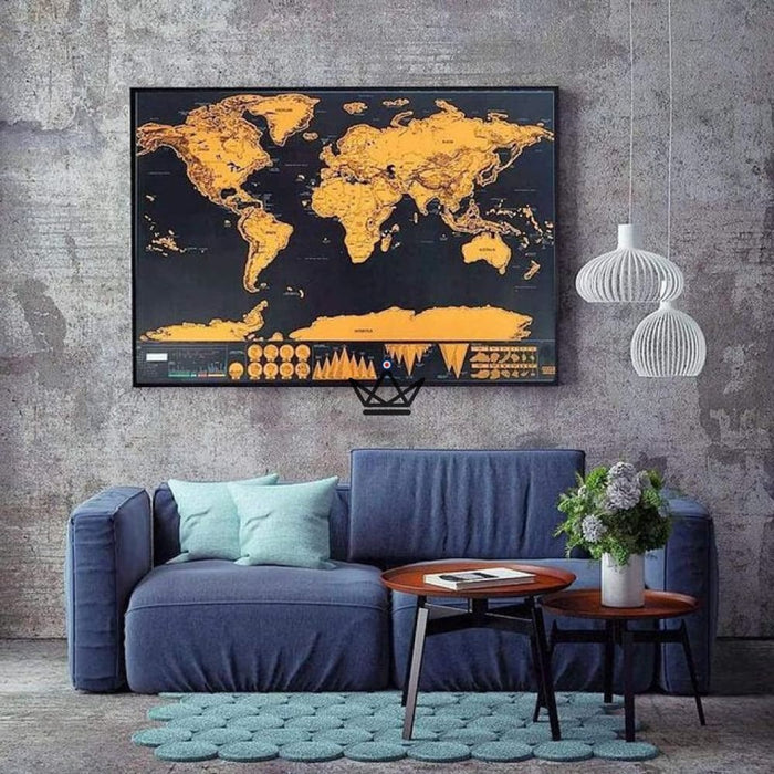 Scratch off world map - 82.5 x 59.4 cm 