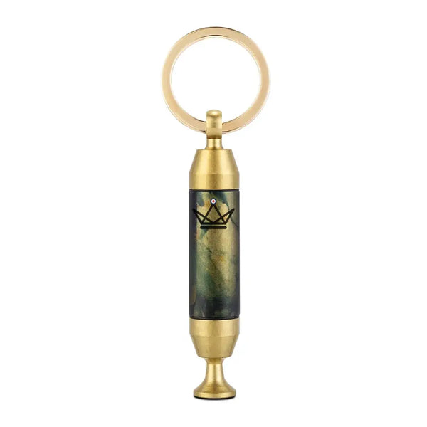 2-in-1 Gold-Tone Cigar Punch Keychain with Needle — SCEPTRE – 9/9