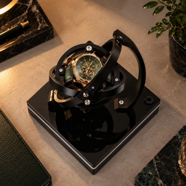 GYROSCOPICA Automatic Watch Winder — 360° Gyroscopic Rotation, 3h/9h, Men & Women – 3/9