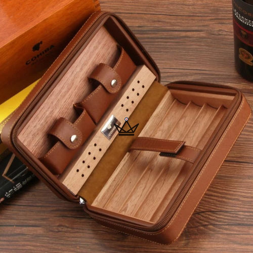 Leather travel humidor - COHIBA STYLE