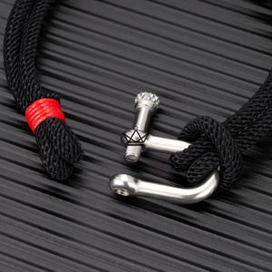 Bracelet HADOCK - Manille Marine Argenté & Cordage - 11 Coloris - ["maj-filtre"] - Bracelet - Cadeau, Noël, Anniversaire, Original, Fête des pères, fête des mères - Atelier Atypique