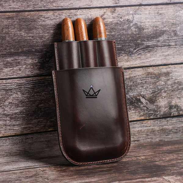 Etui à cigares en cuir personnalisable - Voyageur Classic -  - etui cigare personnalisable - Cadeau, Noël, Anniversaire, Original - Atelier Atypique