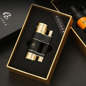 Briquet Chalumeau TOWER — 3 Torches Ajustables, Poinçon Intégré | Coffret Collection - ["maj-filtre"] - Briquet Out - Cadeau, Noël, Anniversaire, Original, Fête des pères, fête des mères - Atelier Atypique