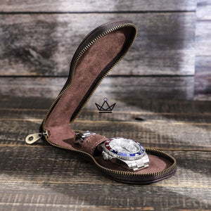 Pochette personnalisable pour montre de luxe - Voyageur Monteguardia Unum - ["cadeau-entreprise","Etui Montre personnalisable"] - etui montre personnalisable - Cadeau, Noël, Anniversaire, Original, Fête des pères, fête des mères - Atelier Atypique