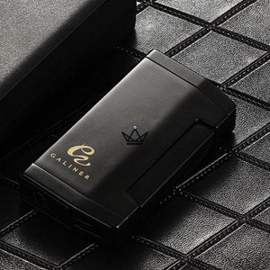 Briquet Chalumeau GOLDYR — 2 Torches, Poinçon 9 mm, Finition Brillante | Coffret Collection - ["maj-filtre"] - Briquet Out - Cadeau, Noël, Anniversaire, Original, Fête des pères, fête des mères - Atelier Atypique