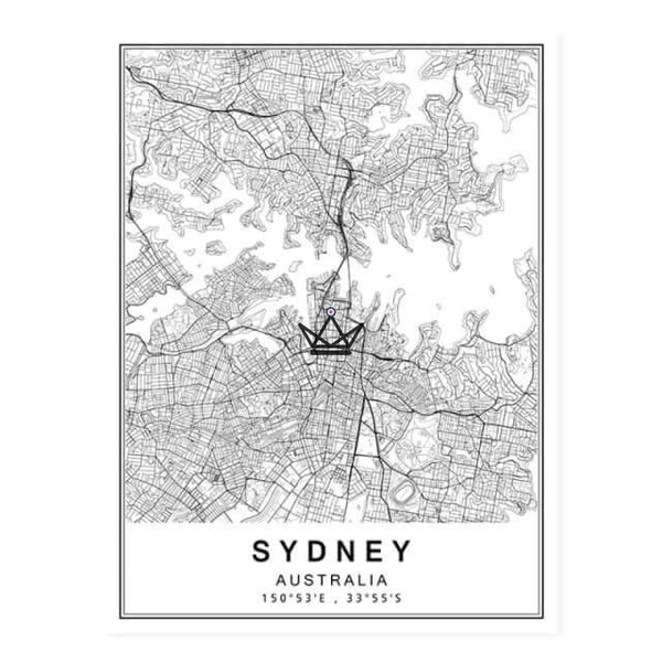 Affiches cartes de villes - Atelier Atypique