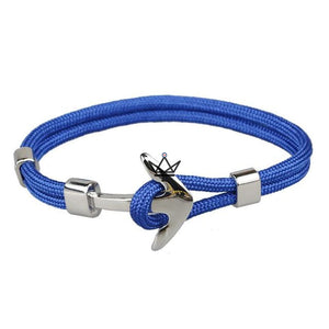 Bracelet Marin Poséidon - Ancre Argentée - 10 Coloris - ["maj-filtre"] - Bracelet - Cadeau, Noël, Anniversaire, Original, Fête des pères, fête des mères - Atelier Atypique
