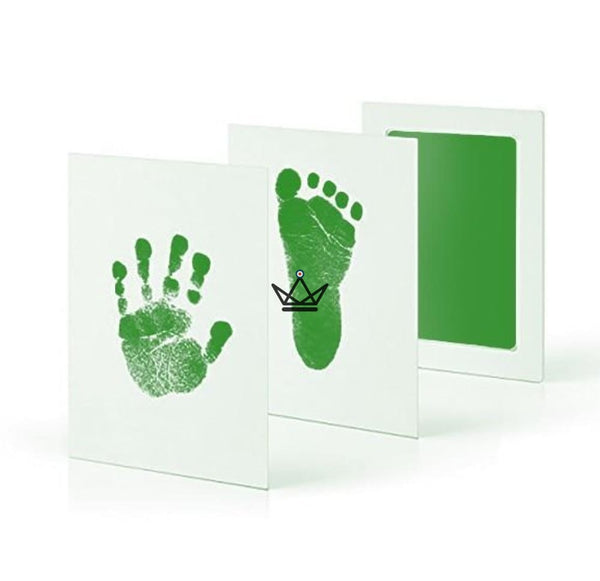 BABY PRINT - Kit d'impression d'empreintes de pieds et mains pour bébé vert